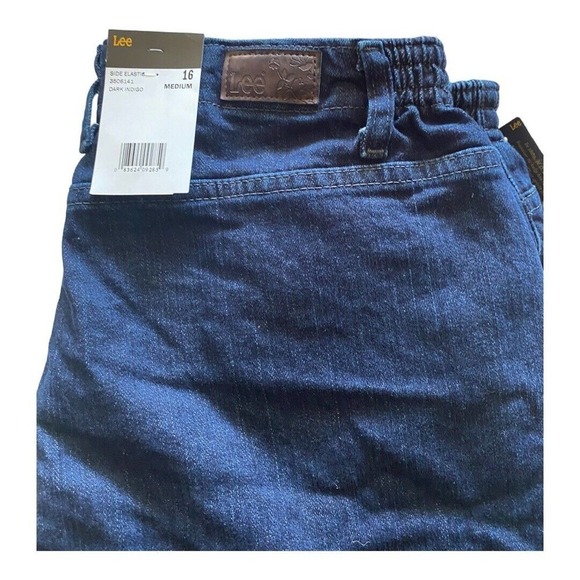 Lee side elastic at the waist women’s Size 16 Medium Blue Jeans - Picture 7 of 9